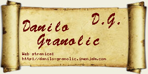 Danilo Granolić vizit kartica